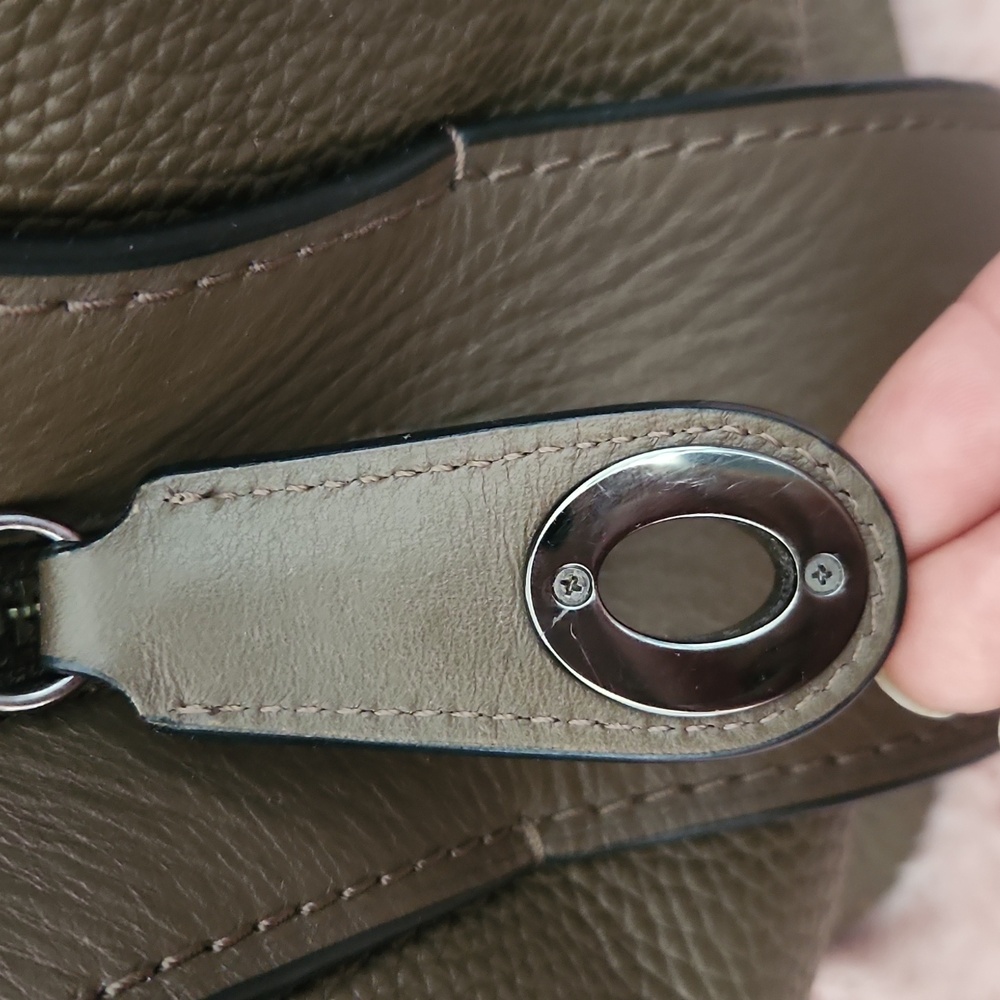 Coach Taupe Leather Satchel - Picture 5 of 8